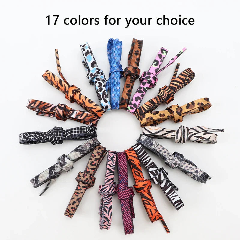 Animal Pattern Shoelaces Flat AF1AJ Sneakers Shoe laces