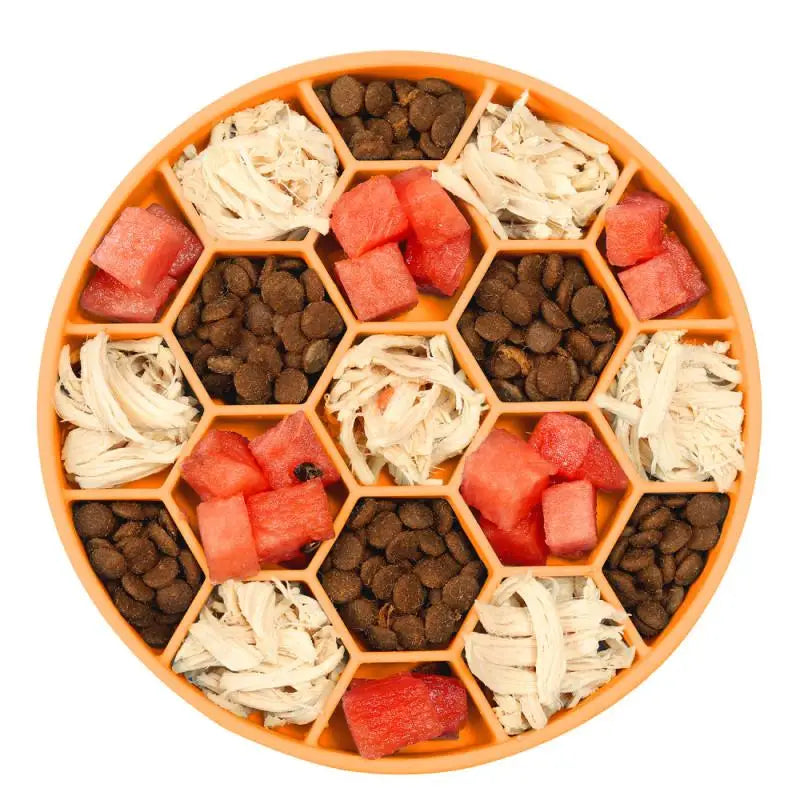 Pet honeycomb slow food bowl dog choking bowl