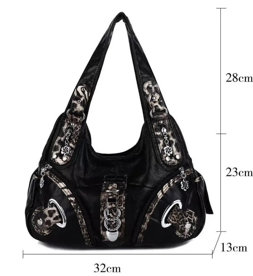 Angelkiss Women Handbags Leopard Bag Top-handle Handbag Fashion
