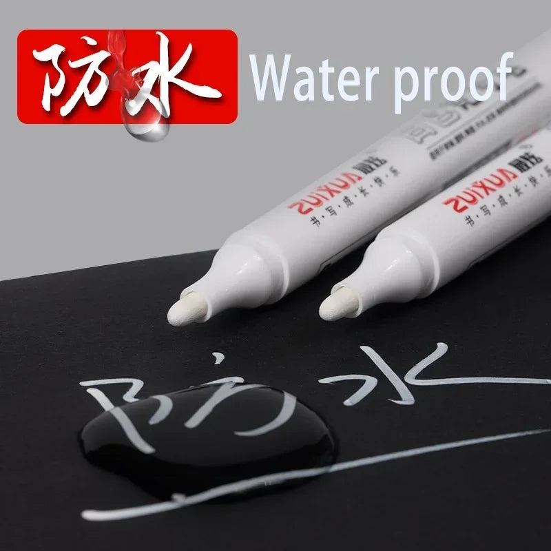 5 Pack White Comics Waterproof Marker Tire Marker