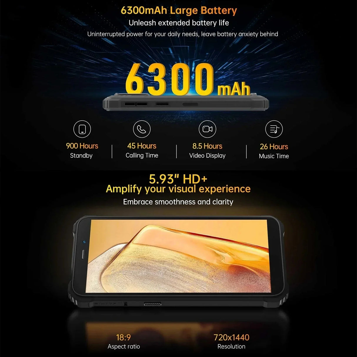 Oukitel WP32 Rugged Smartphone 5.93" FHD+ Display Android
