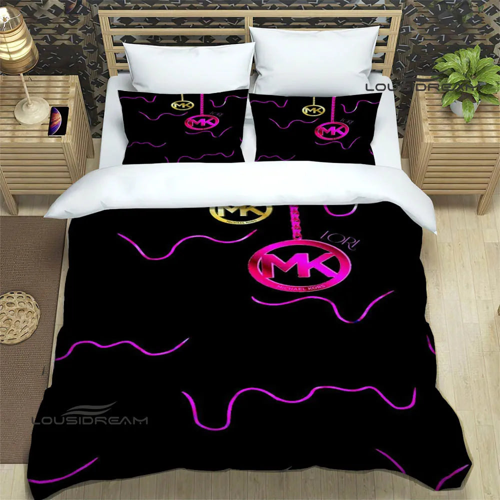 M-Michael-Kors logo printed Bedding Sets exquisite supplies set