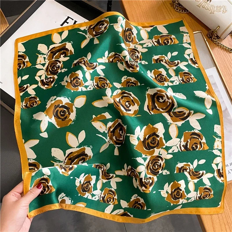100 Real Silk Square Scarves Women Bandana High