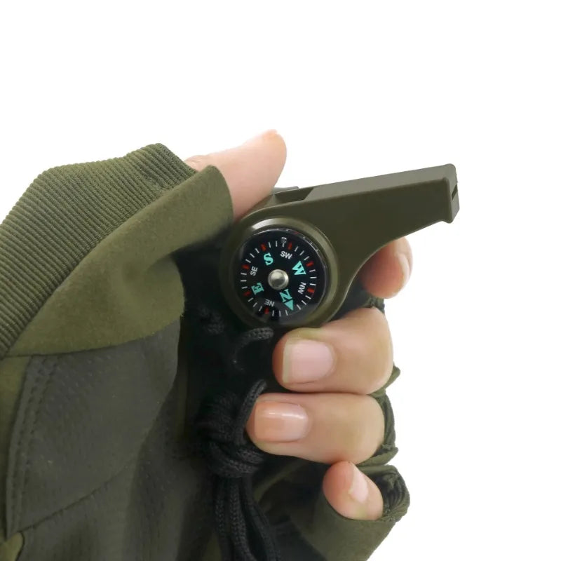 Emergency Whistle Compass Thermometer Referee Cheerleader Whistle Camping