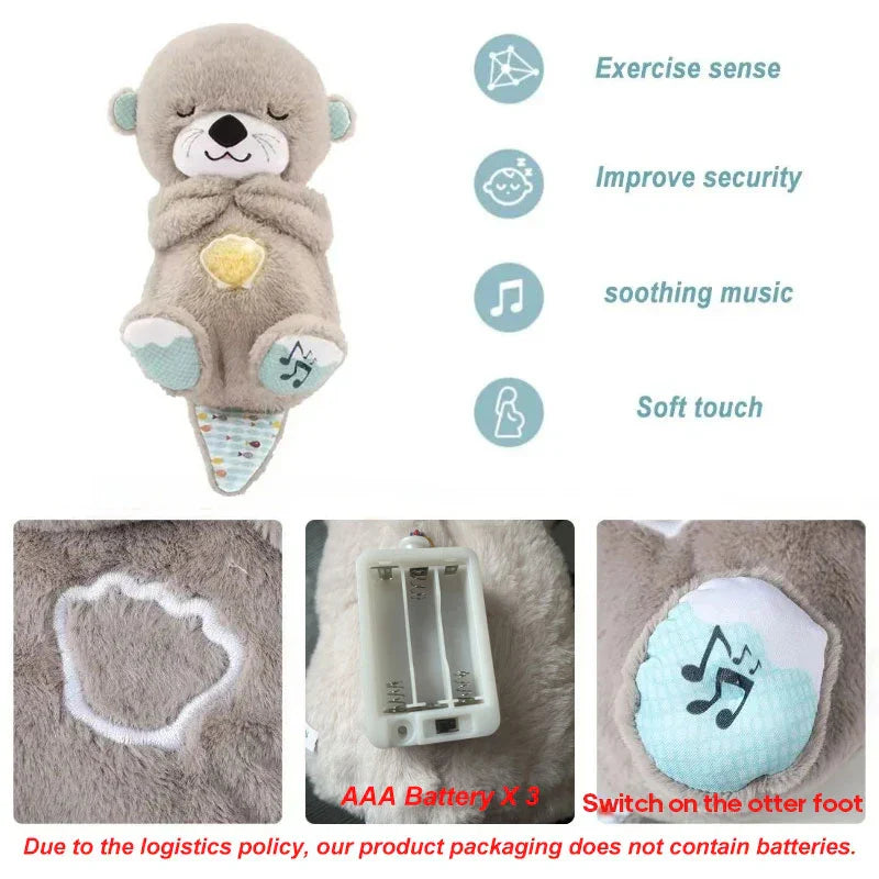 Breathing Bear Baby Soothing Otter Plush Doll Toy