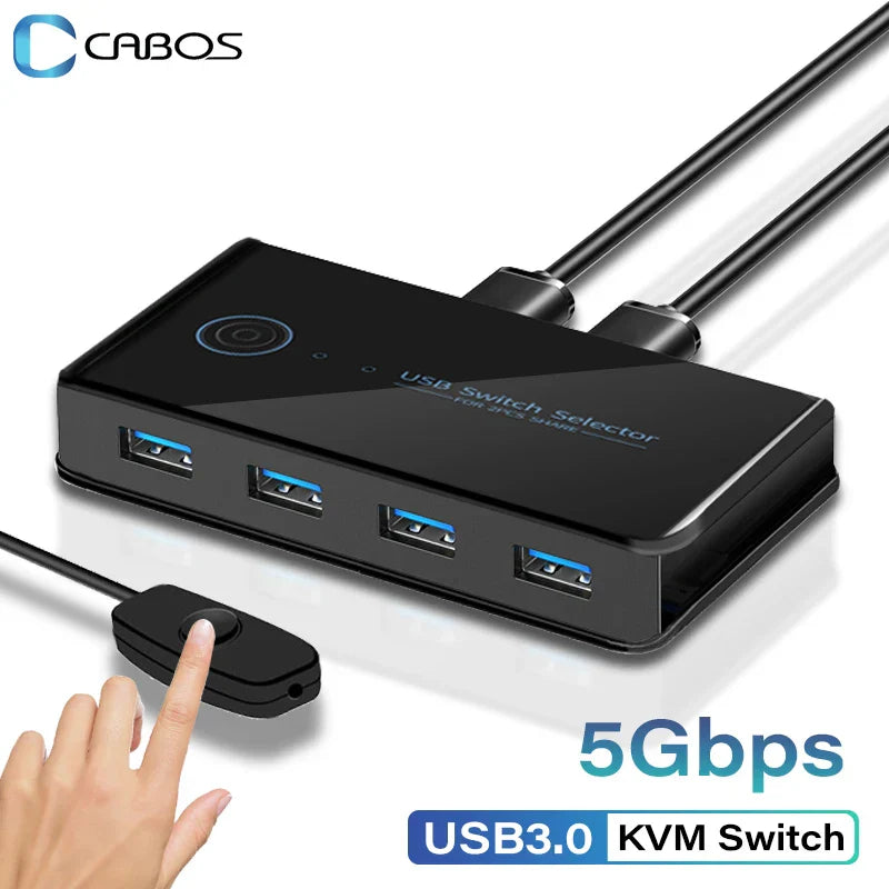 USB 3.0 KVM Switch USB Shared Switcher 2