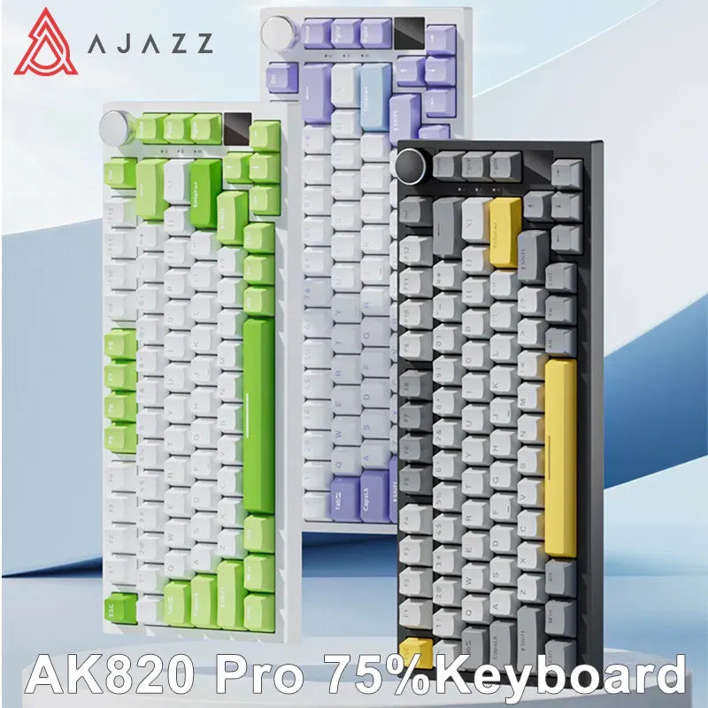 Ajazz Ak820 RGB Tri-Mode Gaming Mechanical Keyboard 82