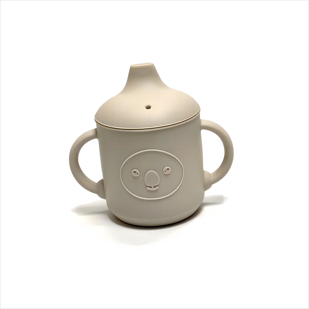 Children's Silicone Cup with Lid Learning Drinking Cup