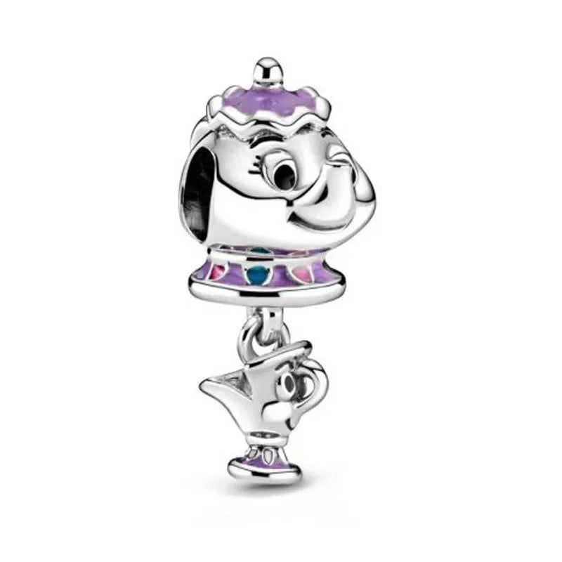 Fit Pandora Beauty and The Beast Charms Bracelet