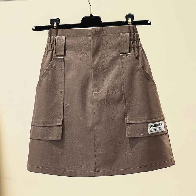 Plus Size 3XL 4XL PU Punk y2k Skirt