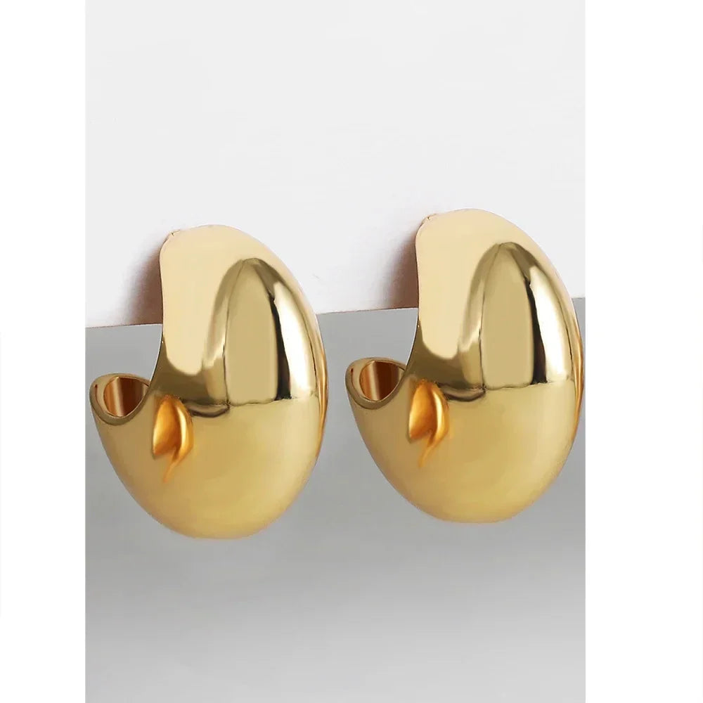 Waterdrop Chunky Hoop Earrings Dupes for Women Lightweight