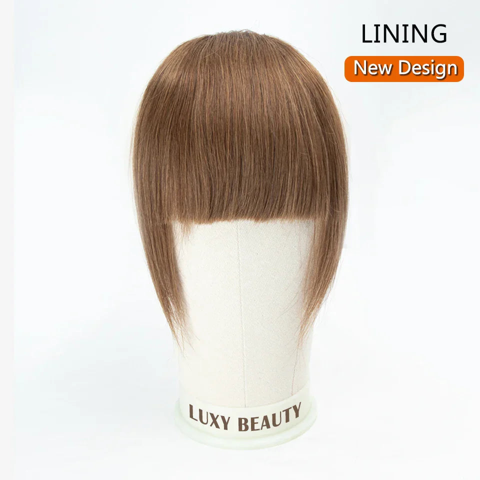 Human Hair Bangs 3 Clips 3D Blunt Cut
