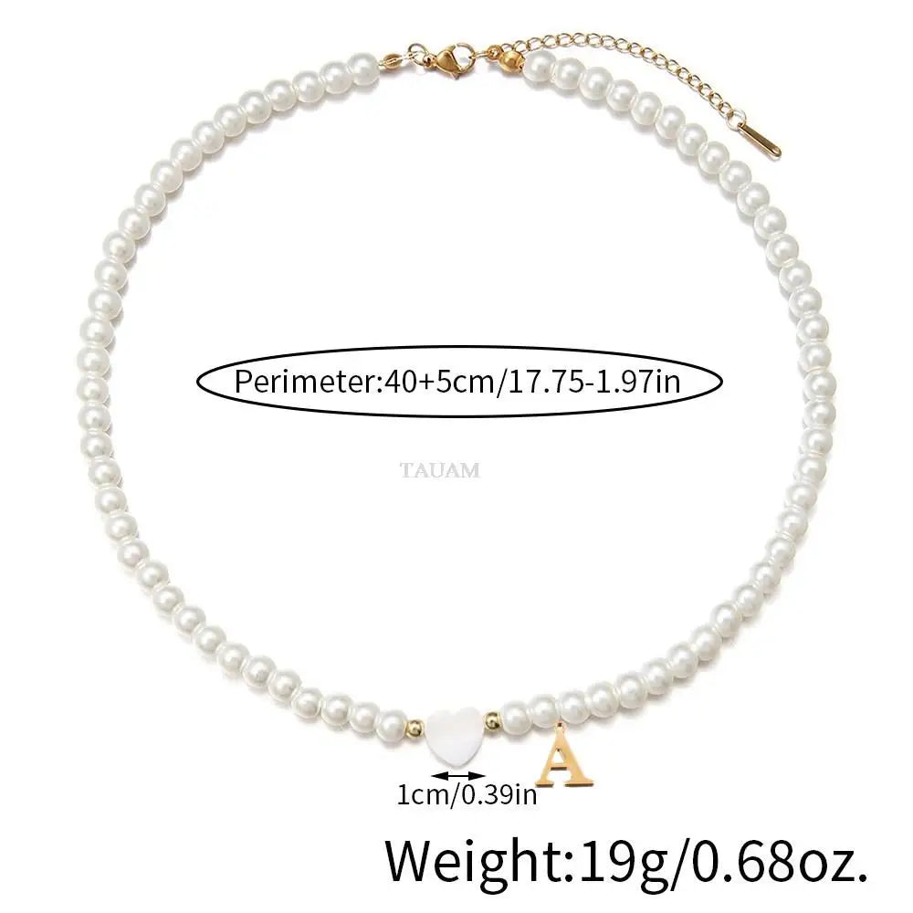 New Trendy Stainless Steel 26 Letter Shell Heart