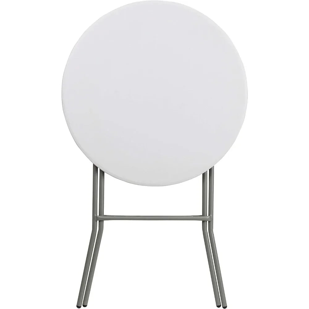 Round Plastic Bar Height Folding Event Tables, Set