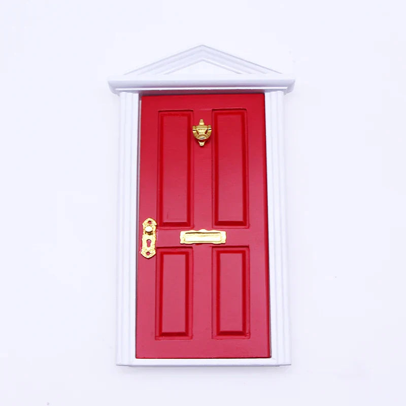 Mini Wooden Elf Door Miniature Simulation Furniture Model