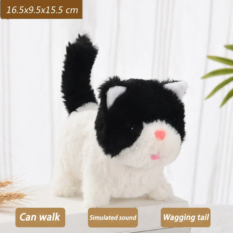 New Walking Kitty Plush Toy Electric Interactive Cat