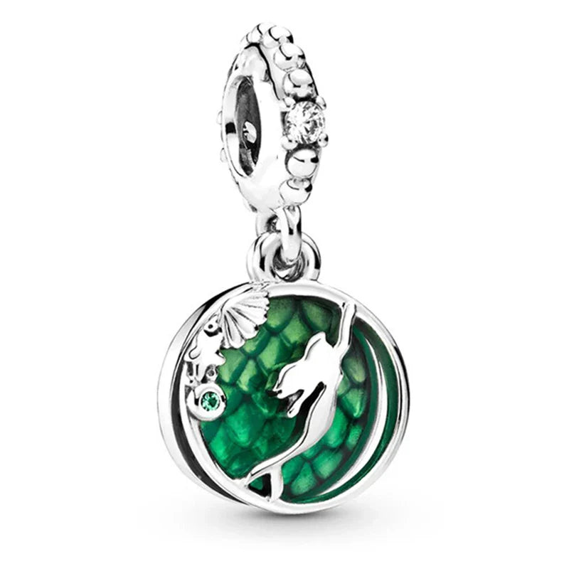 Disney Blue Enamel Ice Snow Olaf Pendant Fit