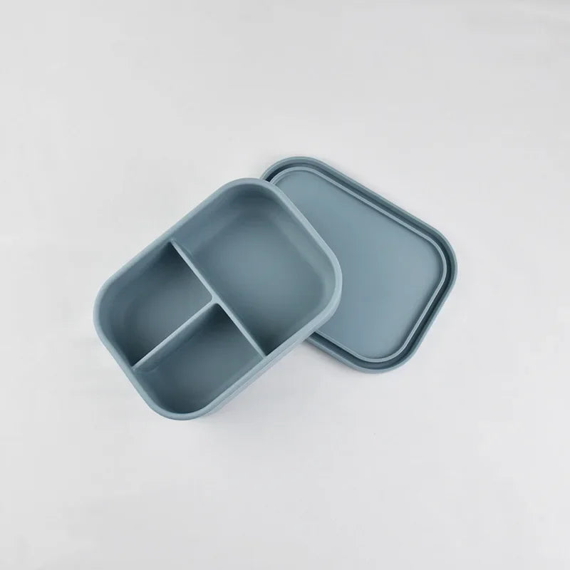 Silicone Food Container Portable Bento Lunch Box Microware