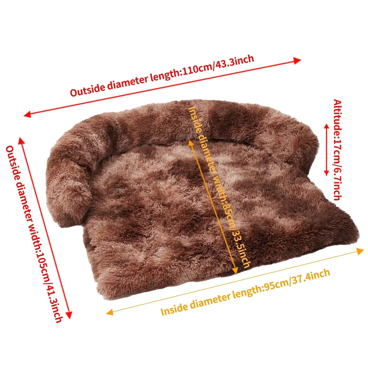 Calming Dog Bed Fluffy Plush Dog Mat for
