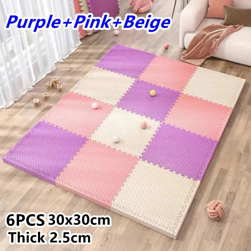 6PCS Foam Puzzle Mat Thick 2.5cm Puzzle Mat