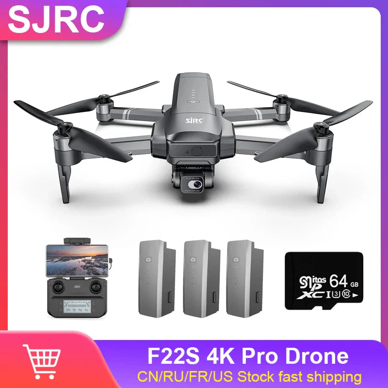 SJRC F22S 4k Pro Drone 2-axis EIS Gimbal