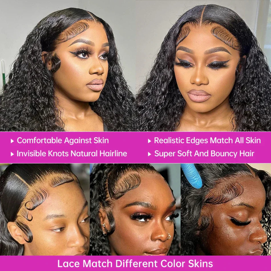 Curly 30 inch Lace Front Human Hair Wig