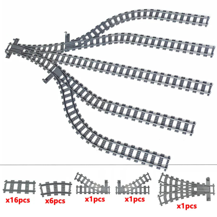 City Train Tracks Forked Flexible Railway Bridge Rail