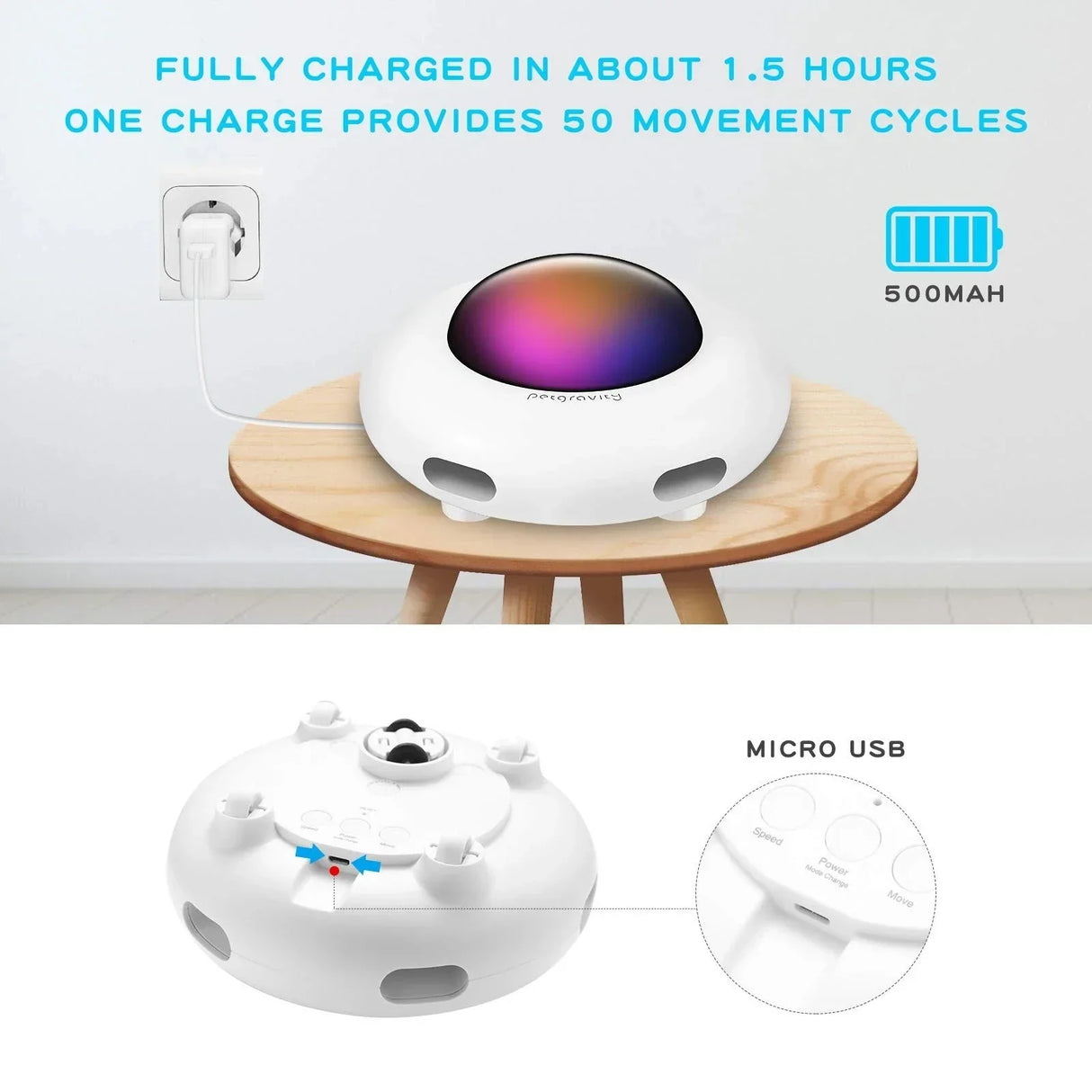 Smart UFO Interactive Cat Toy for Indoor Rotating