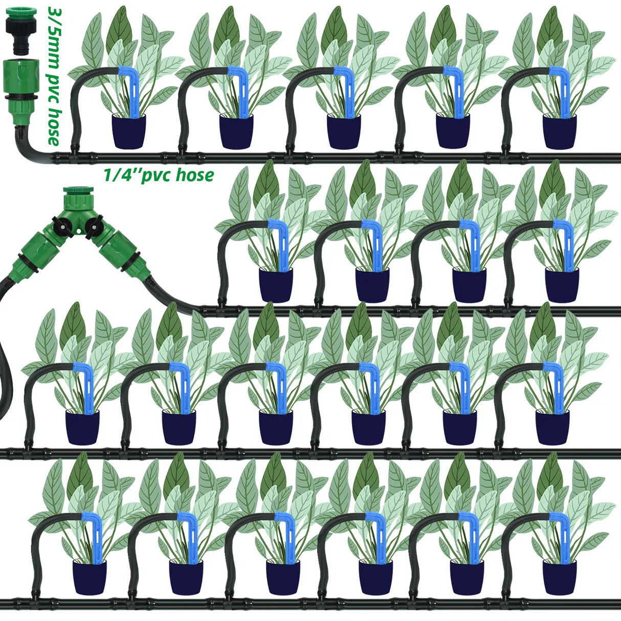 KESLA 4/7mm to 3/5mm Pipe Garden Drip Irrigation