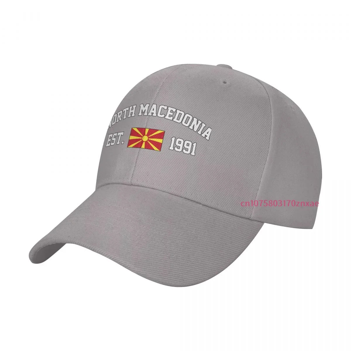 North Macedonia Flag With EST Year Hat Unisex
