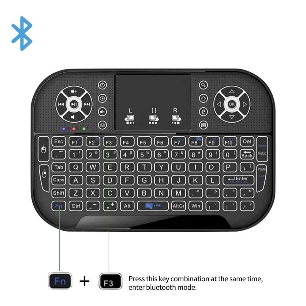 A8 Mini 2.4G Keyboard Backlight Bluetooth Air Mouse