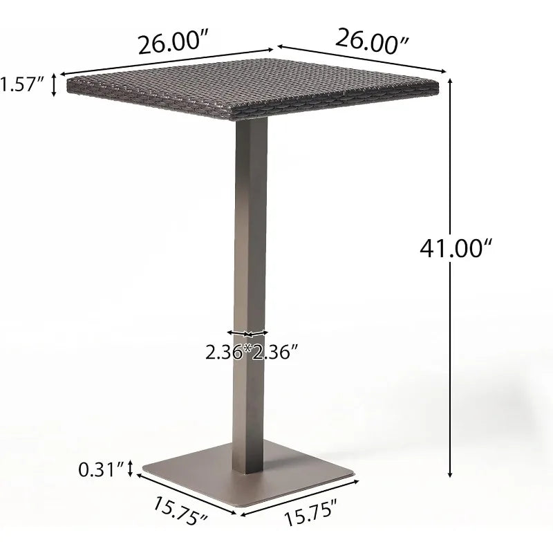 Christopher Knight Home Dominic Outdoor 26" Wicker Square