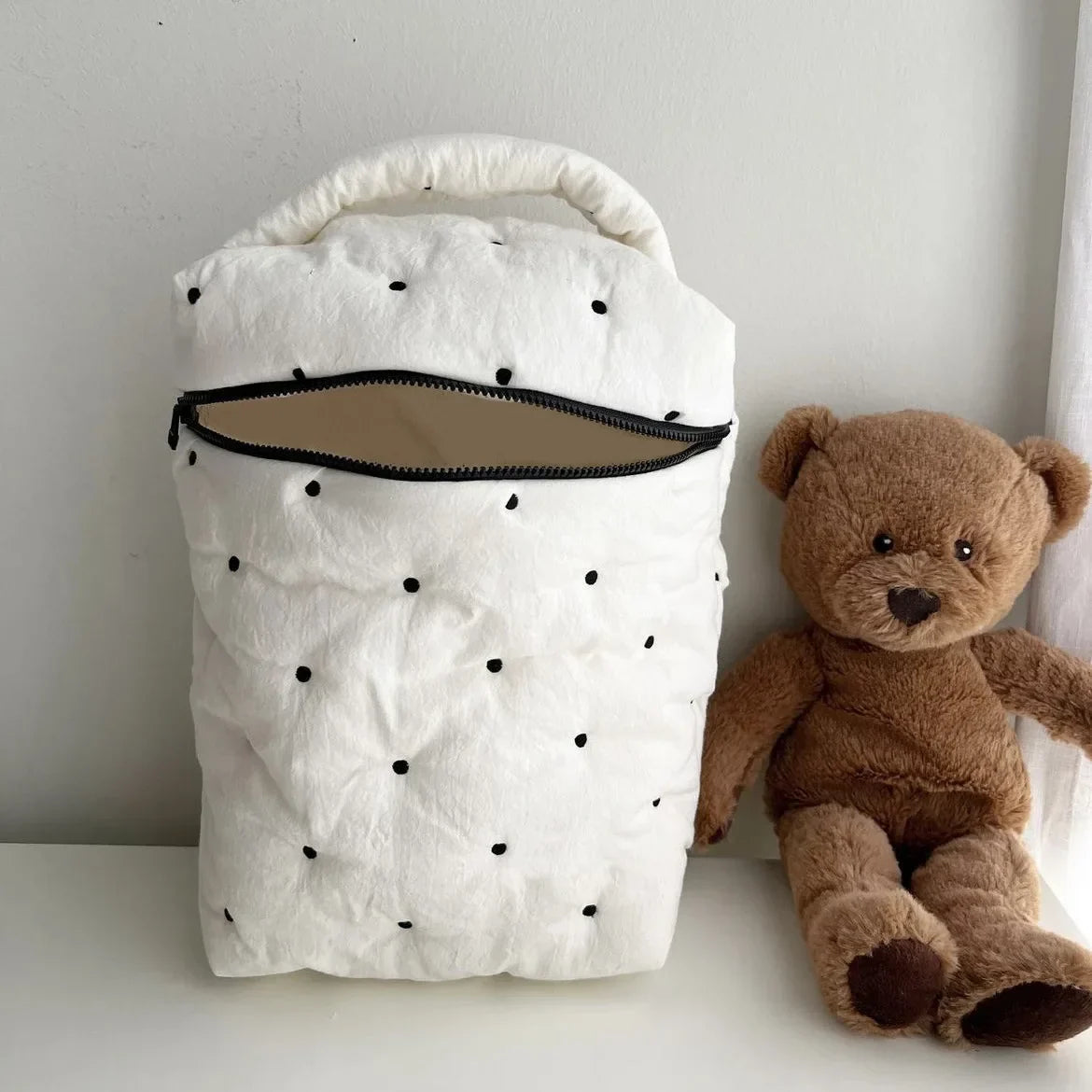 Simple Mommy Diaper Bag Solid Color Cotton Wet