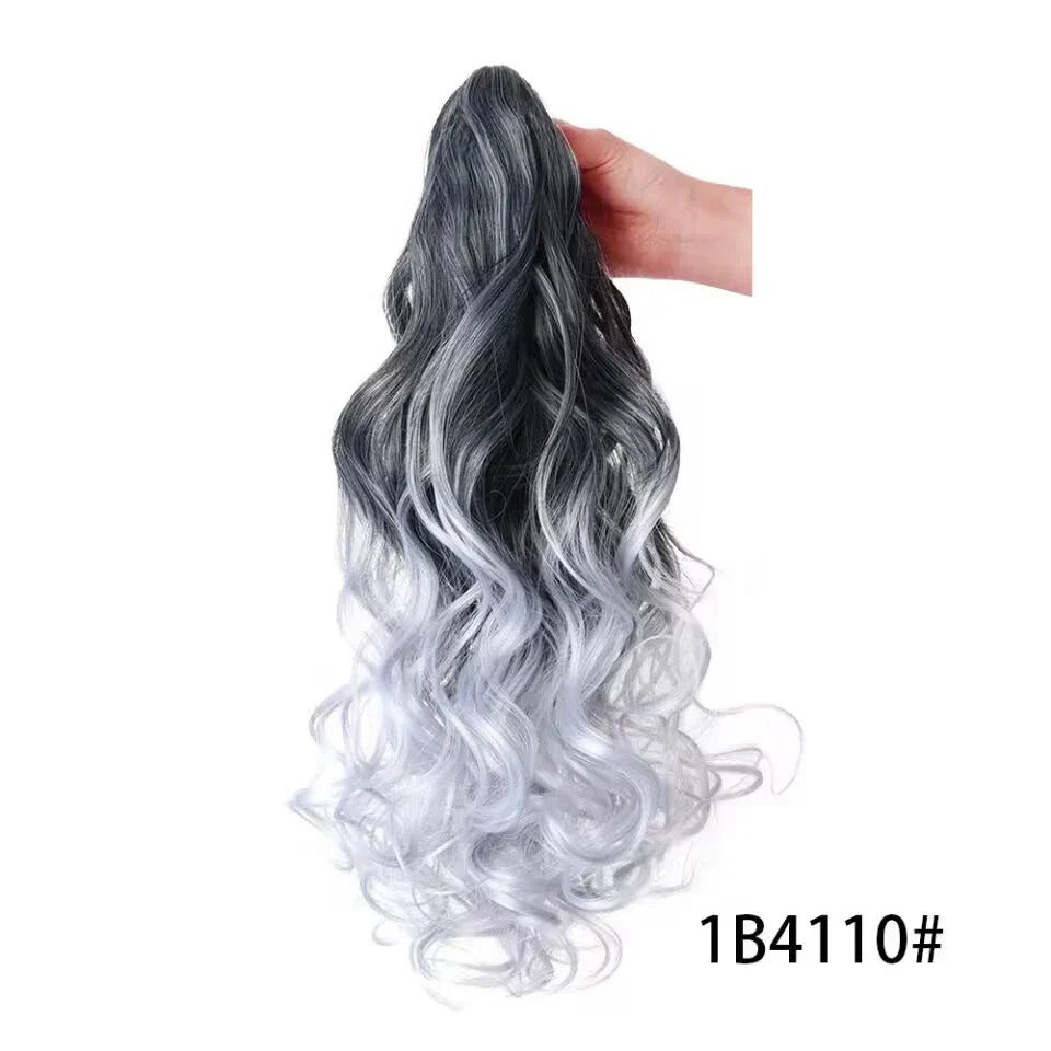 Ponytail Extension Wavy Curly Ponytail Hair Extension Synthetic