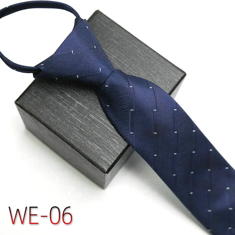 New Suit Business Zipper Tie for Man 48*7cm