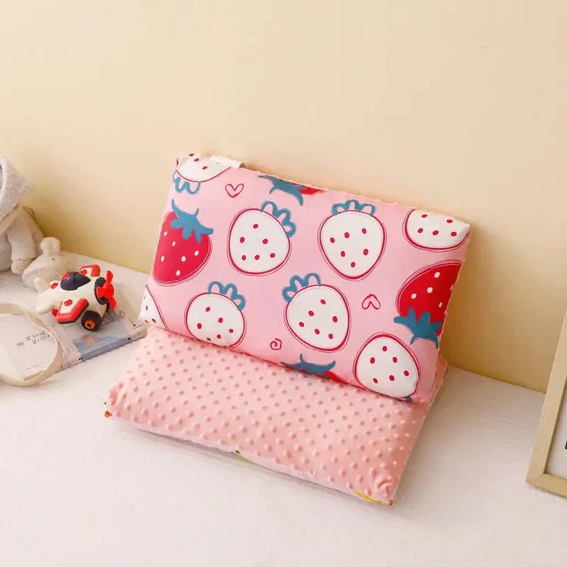 Pc Short Plush Baby Pillow Case Zipper Double-sided