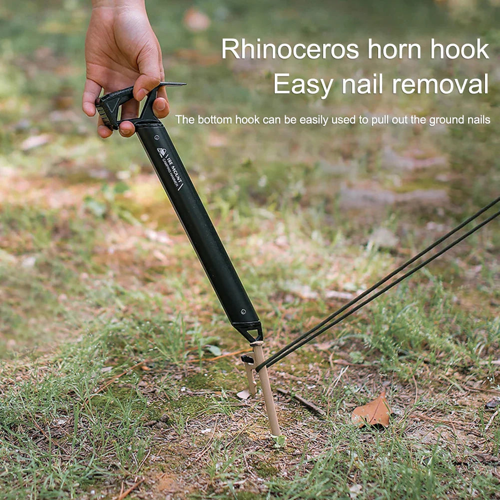Camping Hammer Stainless Steel Ground Pegs Hammer Outdoor