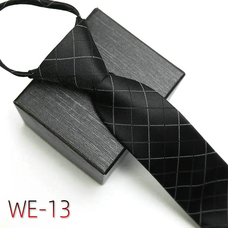 New Suit Business Zipper Tie for Man 48*7cm