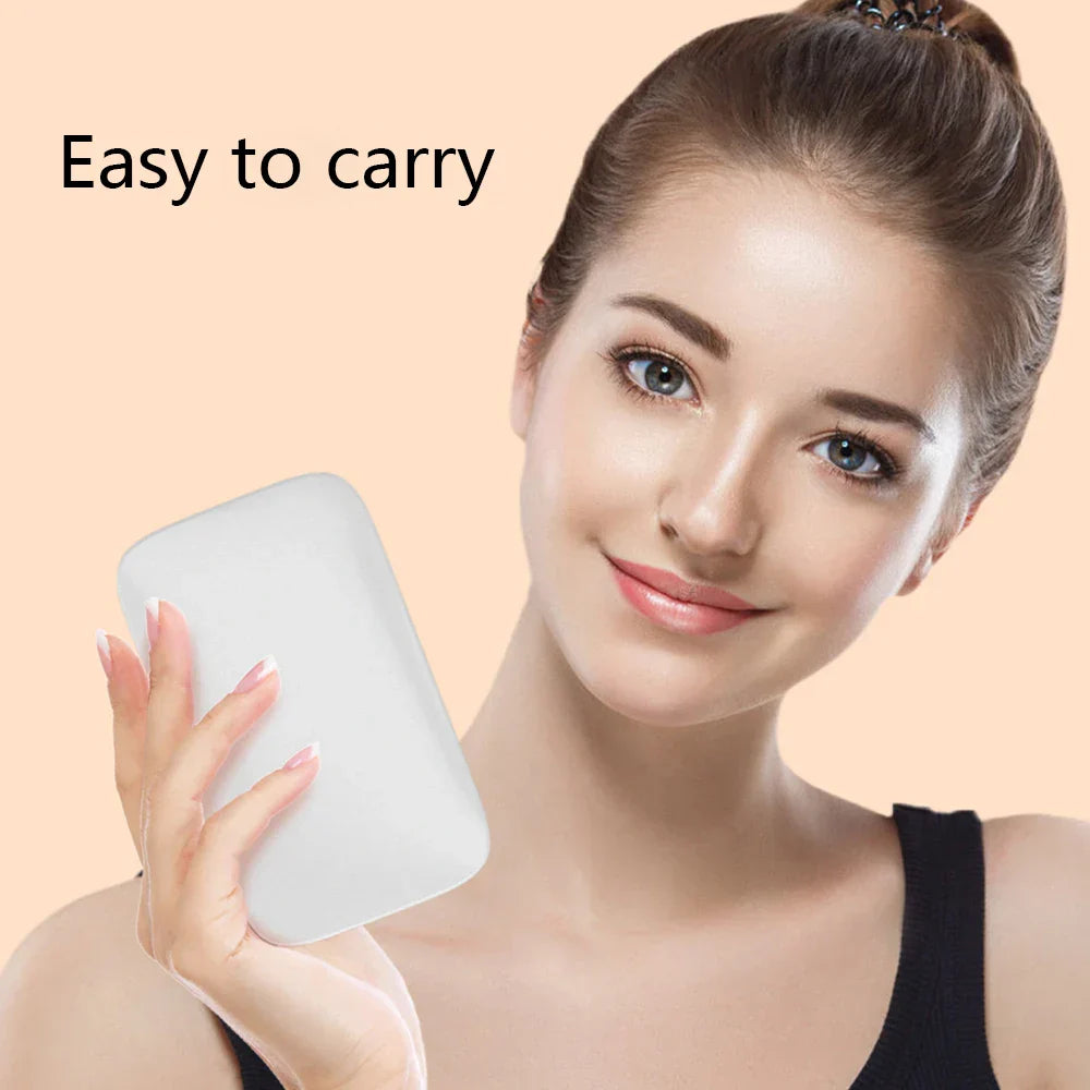 Mini Portable Folding Makeup Mirror With Led Lights 5X Magnifying Compact Pocket Travel Aesthetic Vanity Mirrors Make Up Tools