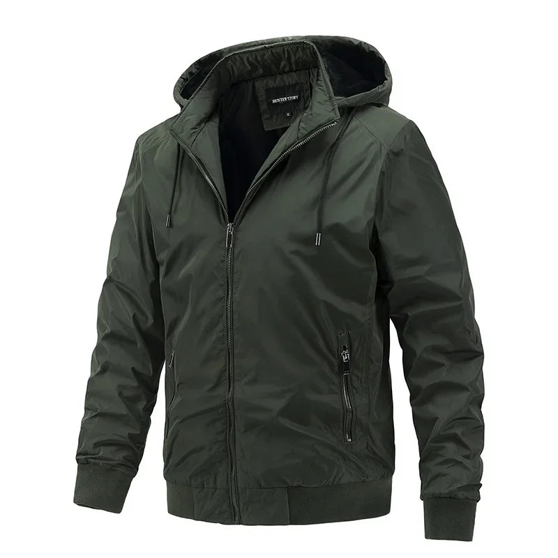 Aviator Bomber Jackets Coat Men's Winter Clothing Hooded