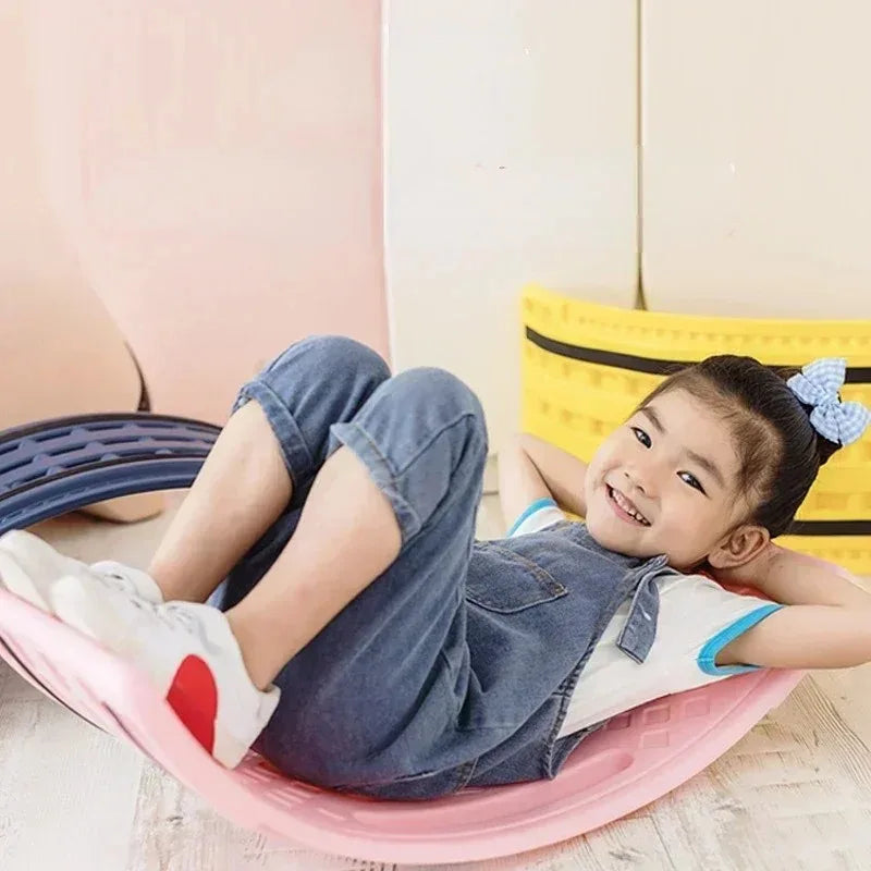 Twisting Balance Board Balancing for Abdominal Leg Wobble