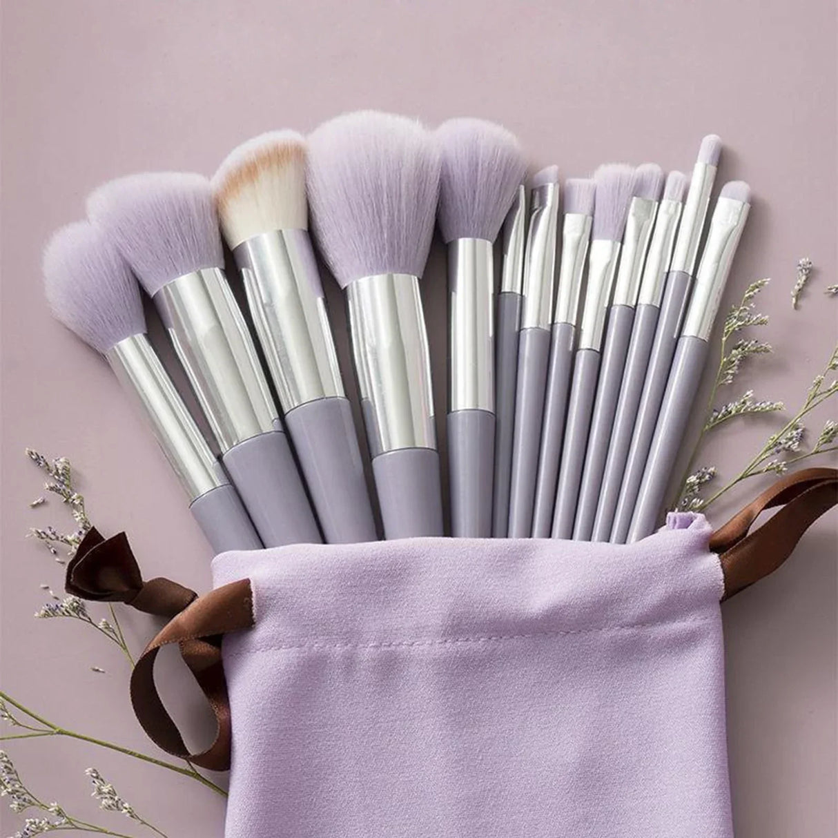 13pcs Essentials Makeup Brushes Set Portable Cosmetic Brushes