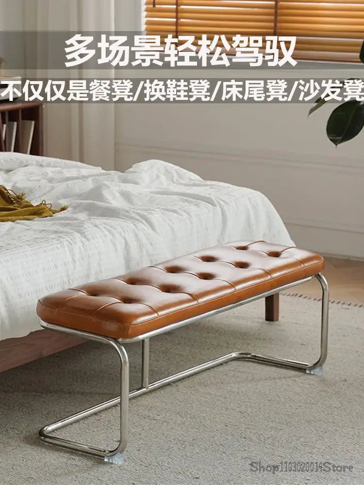 Bench Light Luxury Stainless Steel Household Sofa Bed