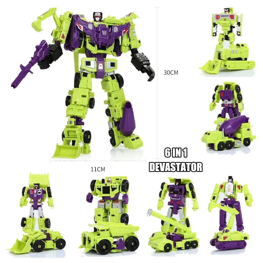 HZX 6In1 Devastator Haizhixing Transformation Toys Anime Action