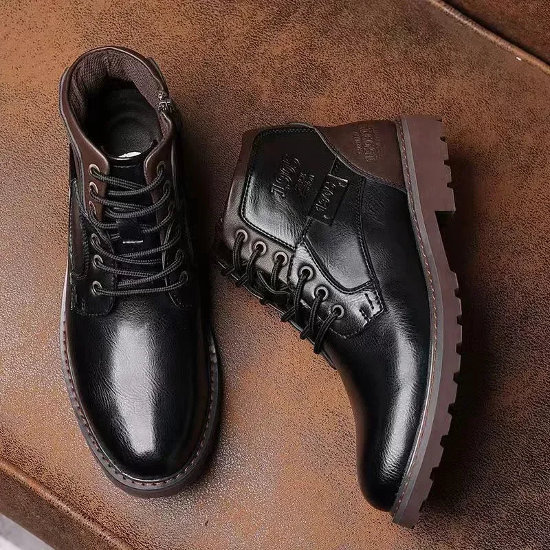 Handmade Men Boots Autumn Winter Male Booties Outdoor