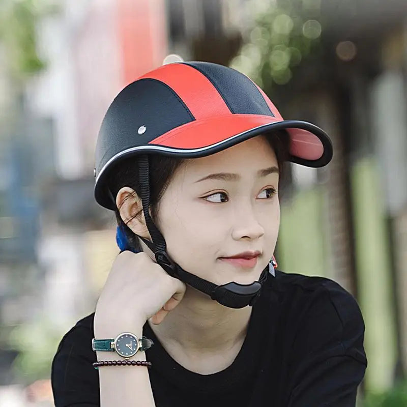 Baseball Caps Style Motorcycle Half Helmet Safety Hard Hat For Cafe Racer Chopper Scooter Half Face Vintage Summer Caps