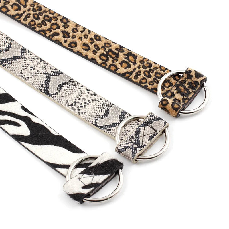 Women's Circle buckle PU Leather Belt For Women