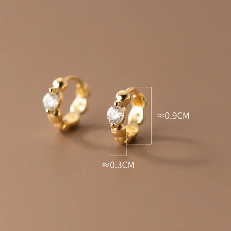 WANTME 925 Sterling Silver Punk Irregular Texture Shiny