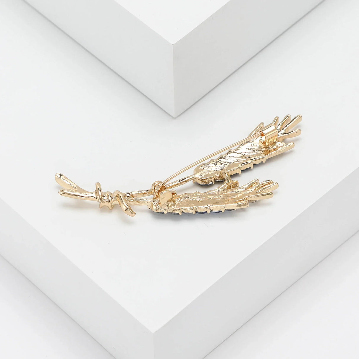 Beaut&Berry 10pcs Women Rhinestone Ear of Wheat Brooches