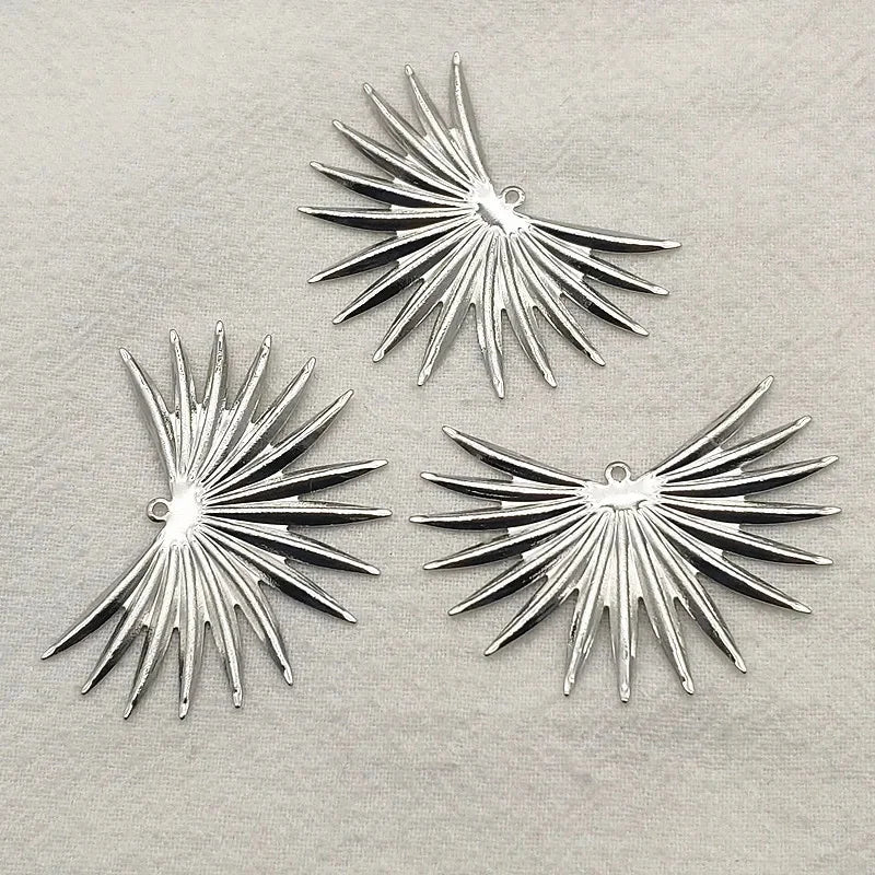 New Arrival!43x32mm50pcs Brass Pendants Copper Feather Charm